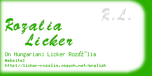 rozalia licker business card